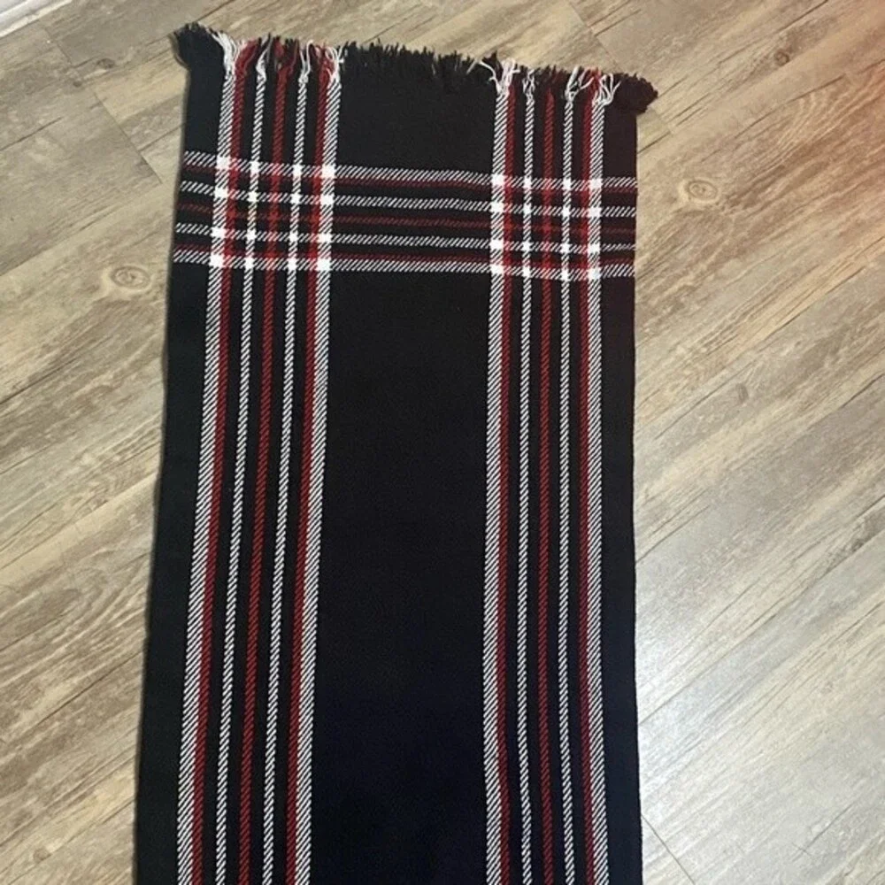 Red Black StripeTable Runner 14x72 table runner Home decor Kitchen Holiday